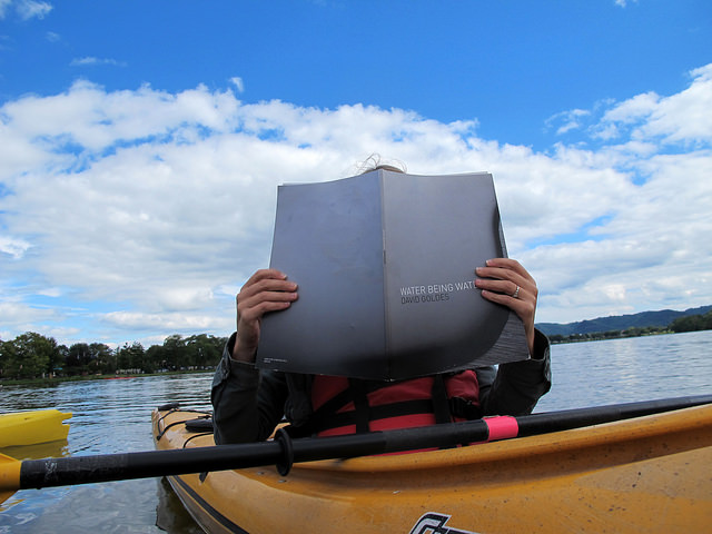 The Floating Library, Lake Winona, 2014. Photo by David Eberhardt.