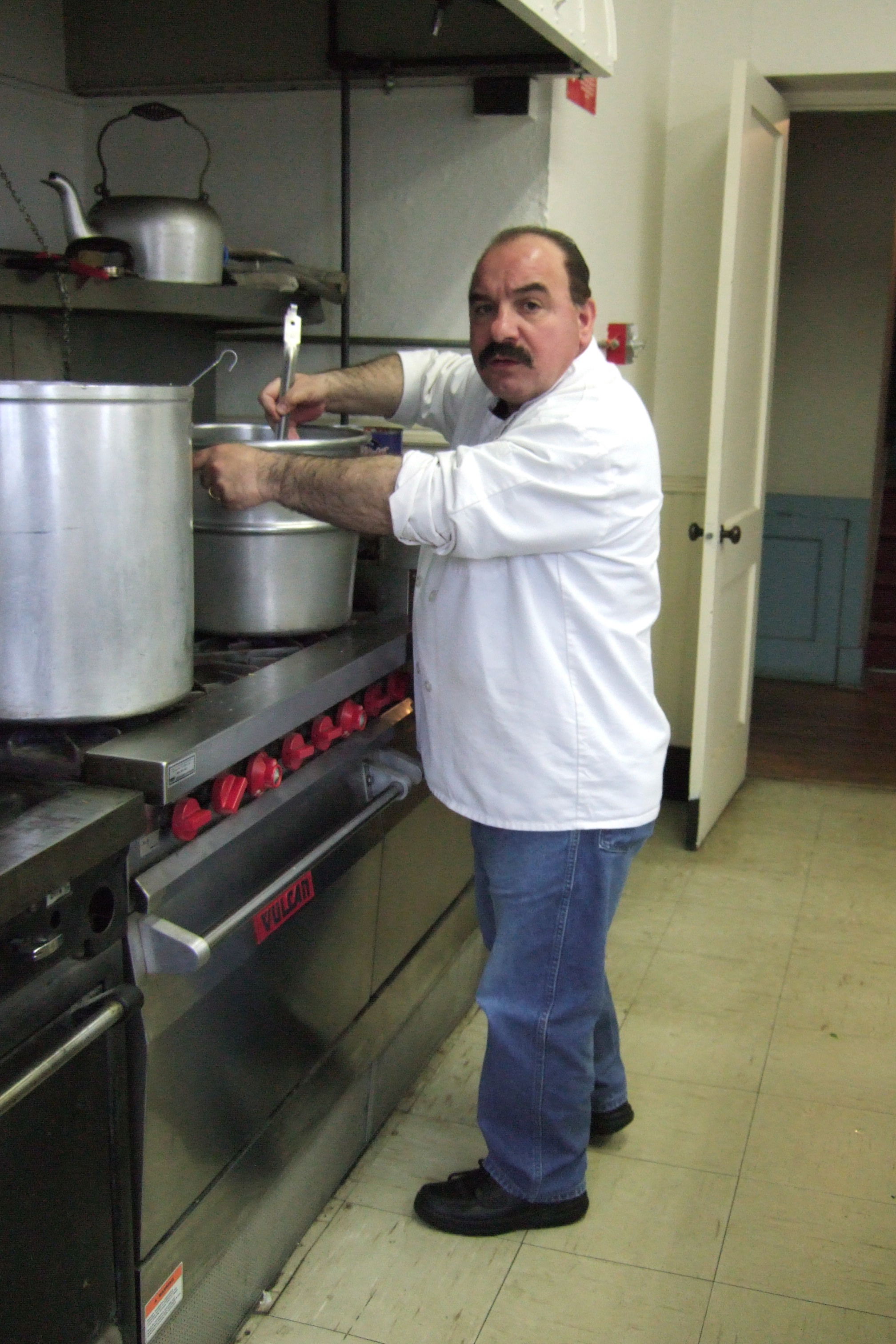Chef Frank Imbergamo Preparing His Meatballs and Gravy
